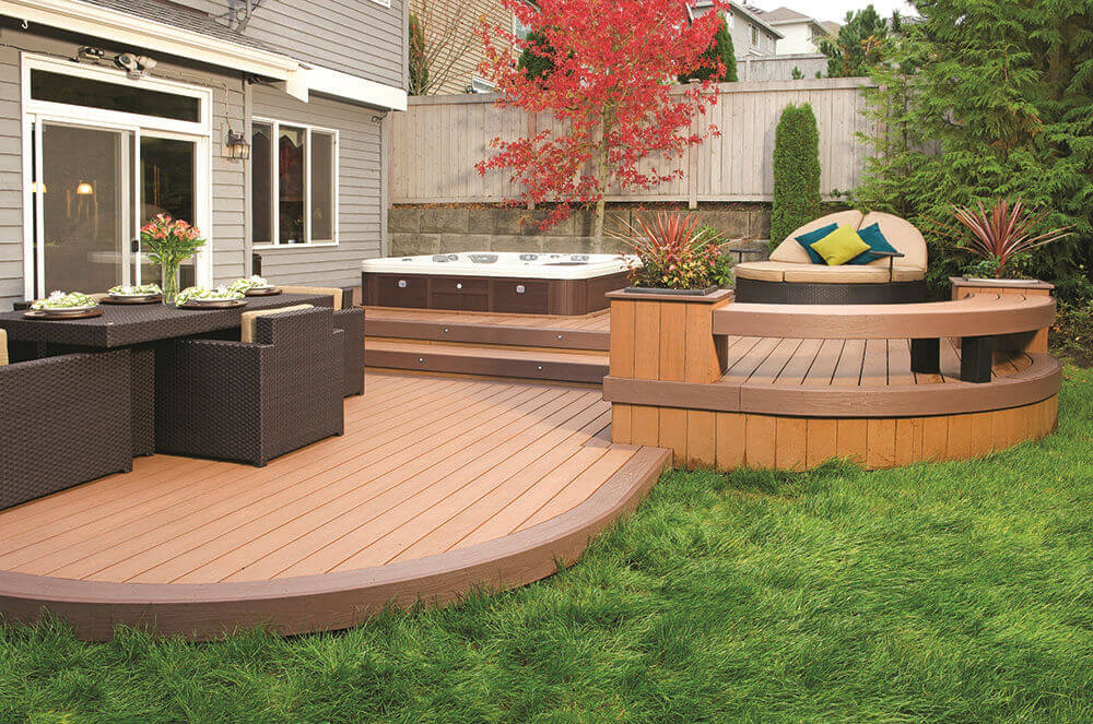 Plastic wood composite flooring makes the garden more exciting